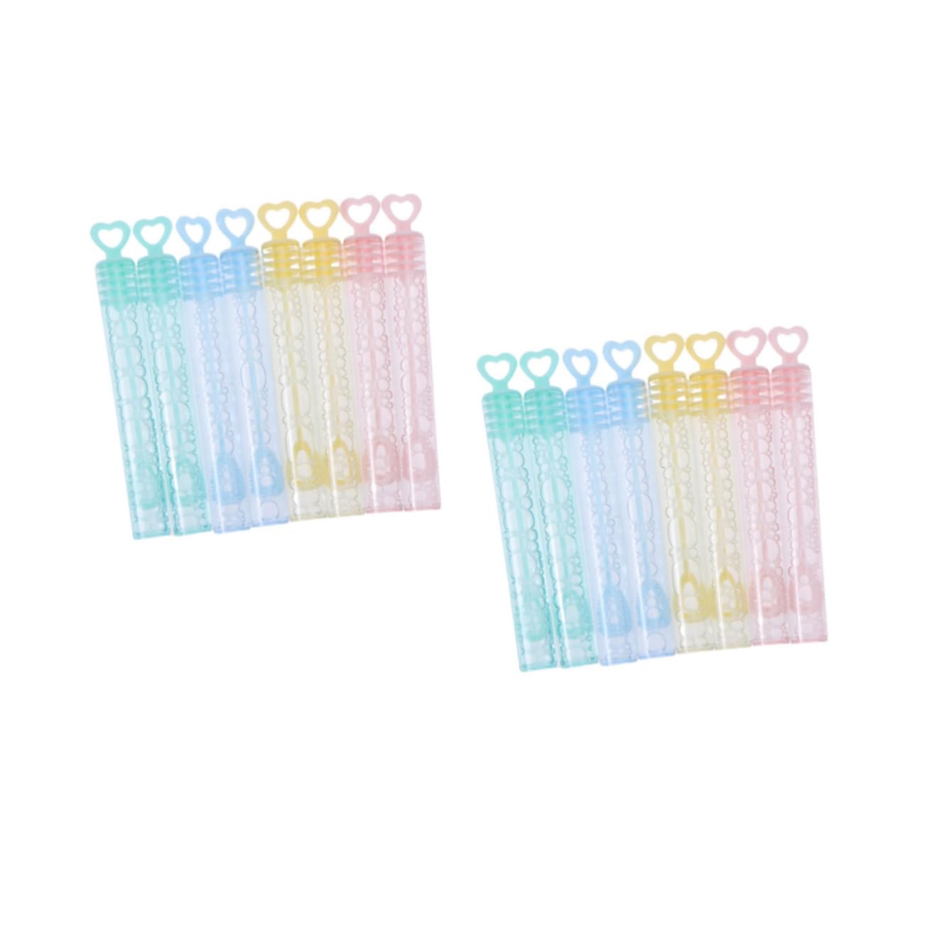 HEMOTON Heart Bubble Wands 12pcs Mini Bubble Stick Water Bottle Toys for Boys and Girls