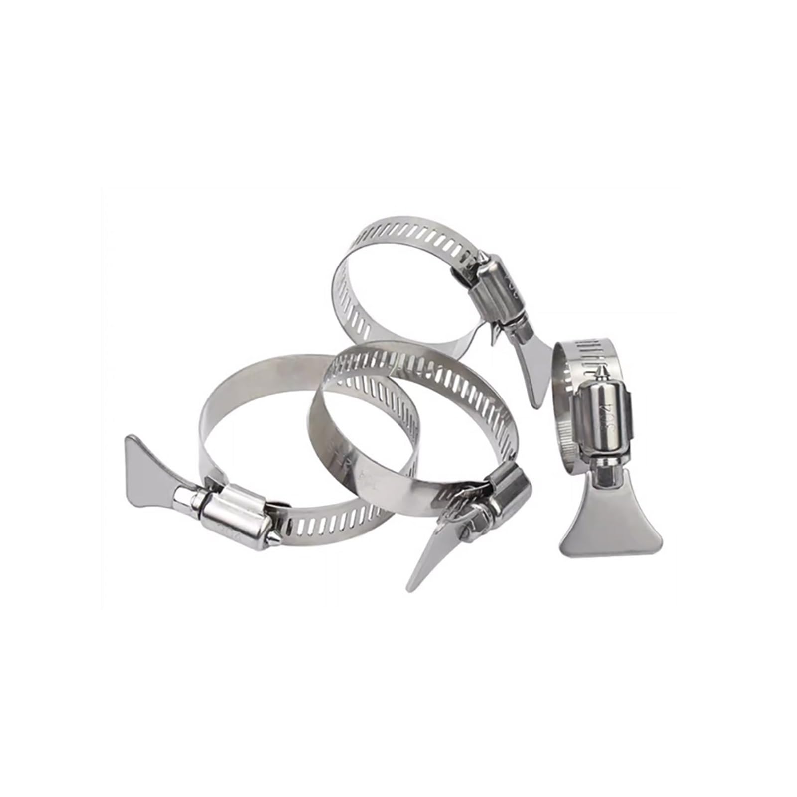 304 Stainless Steel Handle Clamps Pipe Clamp Water Pipe/Gas Pipe/Fixing clamp Ring(2pcs 46-70mm)