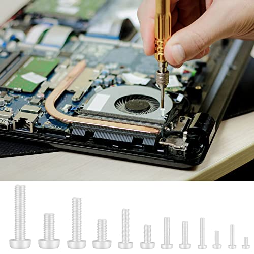 447 Pcs White Nylon Plastic Pan Round Head Screws Bolts and Nuts and Gaskets, Metric Full Threaded Hex Head Screws Bolts and Nuts and Washers Assortment Set - M2/M2.5/M3/M4/M5/M6 - Image 6