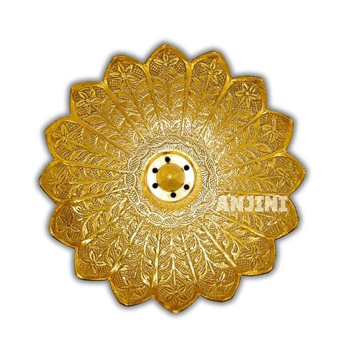Brass Agarbatti Stand 6 Hole Lotus Flower Big Size Incense Stick ...