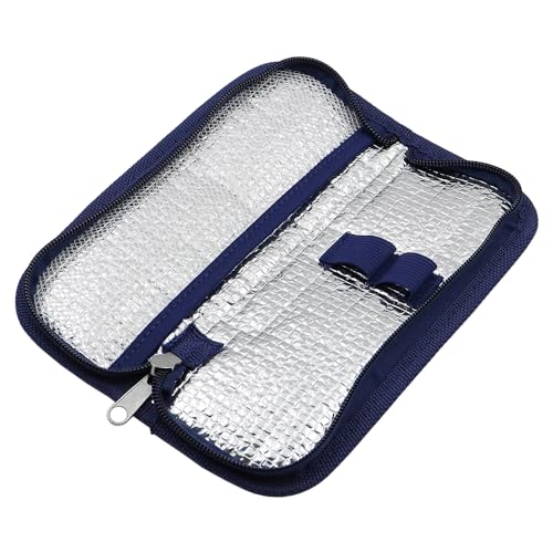Hsthe Sea Insulin Cooler Travel Bag Diabetic Insulated Organizer Portable Carrying Pouch for Insulin and Drugs Storage (Without Ice Pack)