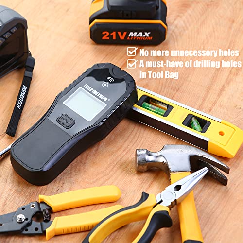Inspiritech Stud Finder Wall Scanner For Wood Beams, Metal, Live Ac Wiring.electronic Stud Detector With Multi-Functional Sensor For Edge Center Detection #TOP6