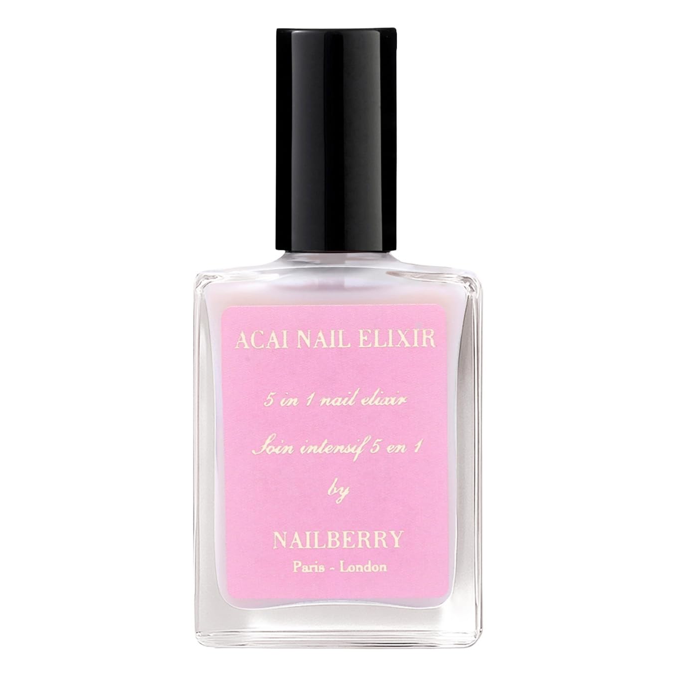 Nailberry Acai Nail Elixir | 5-in-1 Nail Base Coat & Treatment | Nail Treatment & Repair | Strengthens, Hydrates, Protects, Smooths, & Grows | Vegan | Certified Halal & Cruelty Free | 12-Free | 15 ml Acai Nail Elixir 5 in 1 Nail Treatment
