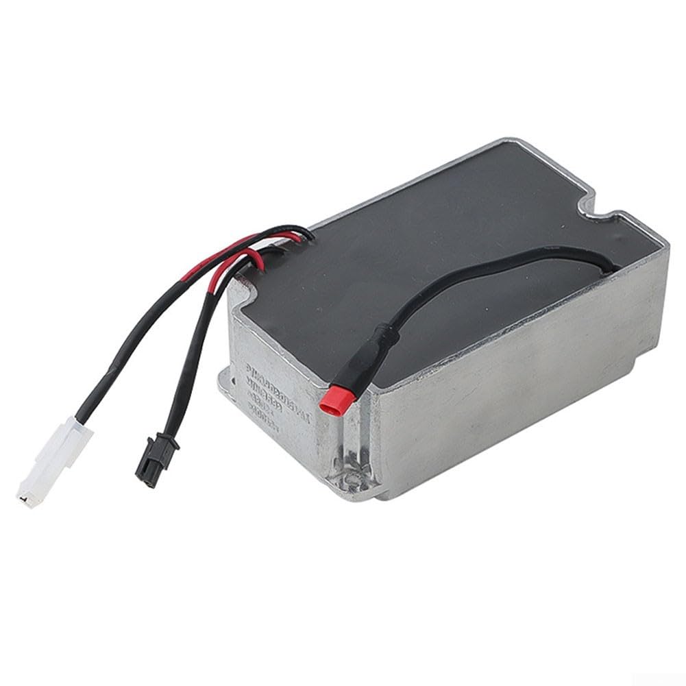 Eawfgtuw Wbudowana ładowarka do hulajnogi elektrycznej Ninebot Max G30, trwały metal, kompaktowy, lekki, łatwy montaż, szybkie ładowanie, czarny, srebrny, 13 x 8 x 5 cm, 680 g