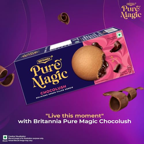 Britannia Pure Magic Chocolush, 300g, with extra crunchy biscuit and gooey choco-filling, Pack of 2 - Image 11 thumbnail