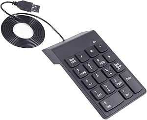 Numeric Keypad,USB Numeric Keypad,Kadaon USB 18 Key Number Numeric Keypad Keyboard For Laptop/Notebook PC Computer