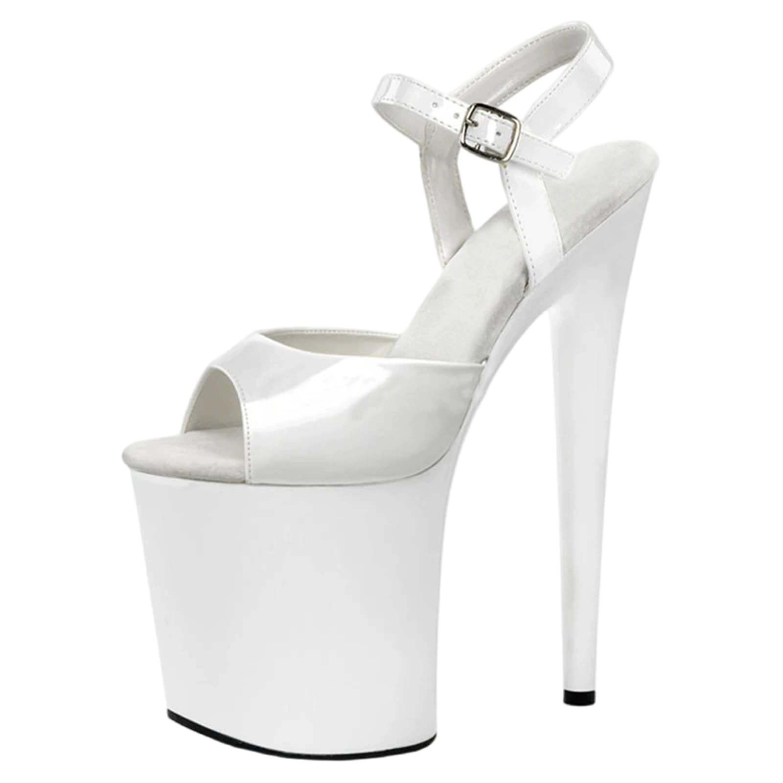 Sandales à Plateforme à Talons Hauts 20 cm Femmes Talons Stripteaseuse Grande Taille Pole Dance