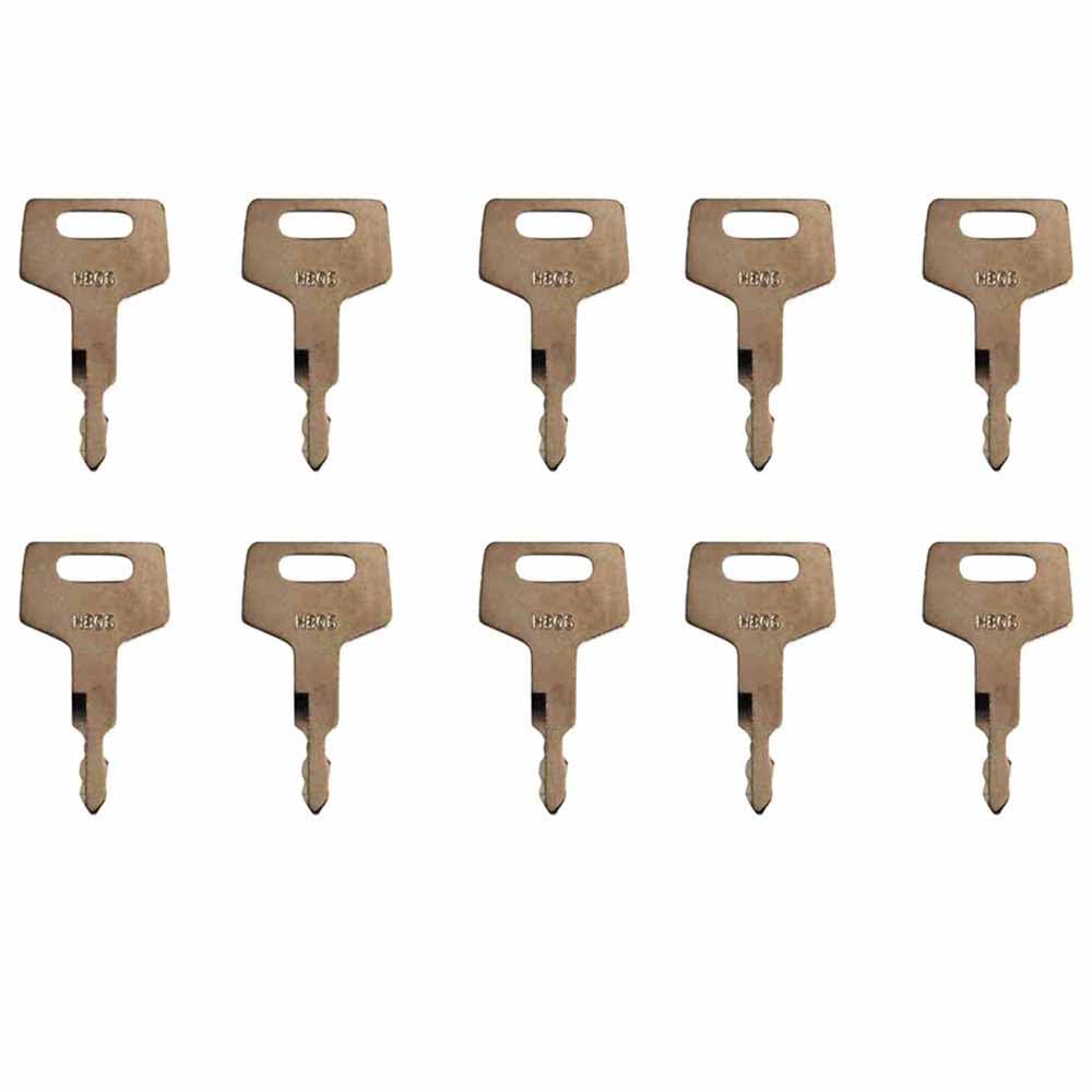 Takeuchi Excavator H806 Keys, Ignition Switch Metal Keys Compatible with Takeuchi Excavators Gehl CTL Track Loaders New Holland Excavators (10pcs)