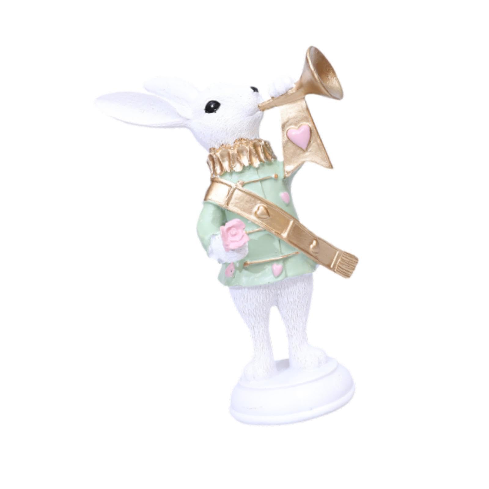 TWISAXC for Creative Easter Decoration Resin Rabbit Statue Craft For Holiday Celebrations Desktop Ornament Decorative Office Cabinet