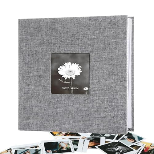 Organizador minimalista de fotos de lino, álbum de inserción de 6 pulgadas para regalo creativo, ideal para fotos de graduación, retratos familiares y álbumes de recortes