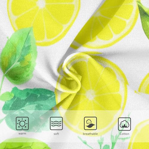 Yellow Watercolor Lemons Girl Panties Cute Girls Underwear Toddlers Cotton Animal Briefs Girls Undies 2t3