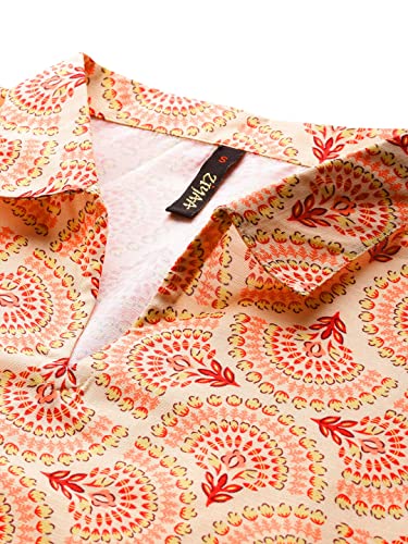 Image of ZIYAA Women Women's Orange Rayon Night Suit Set