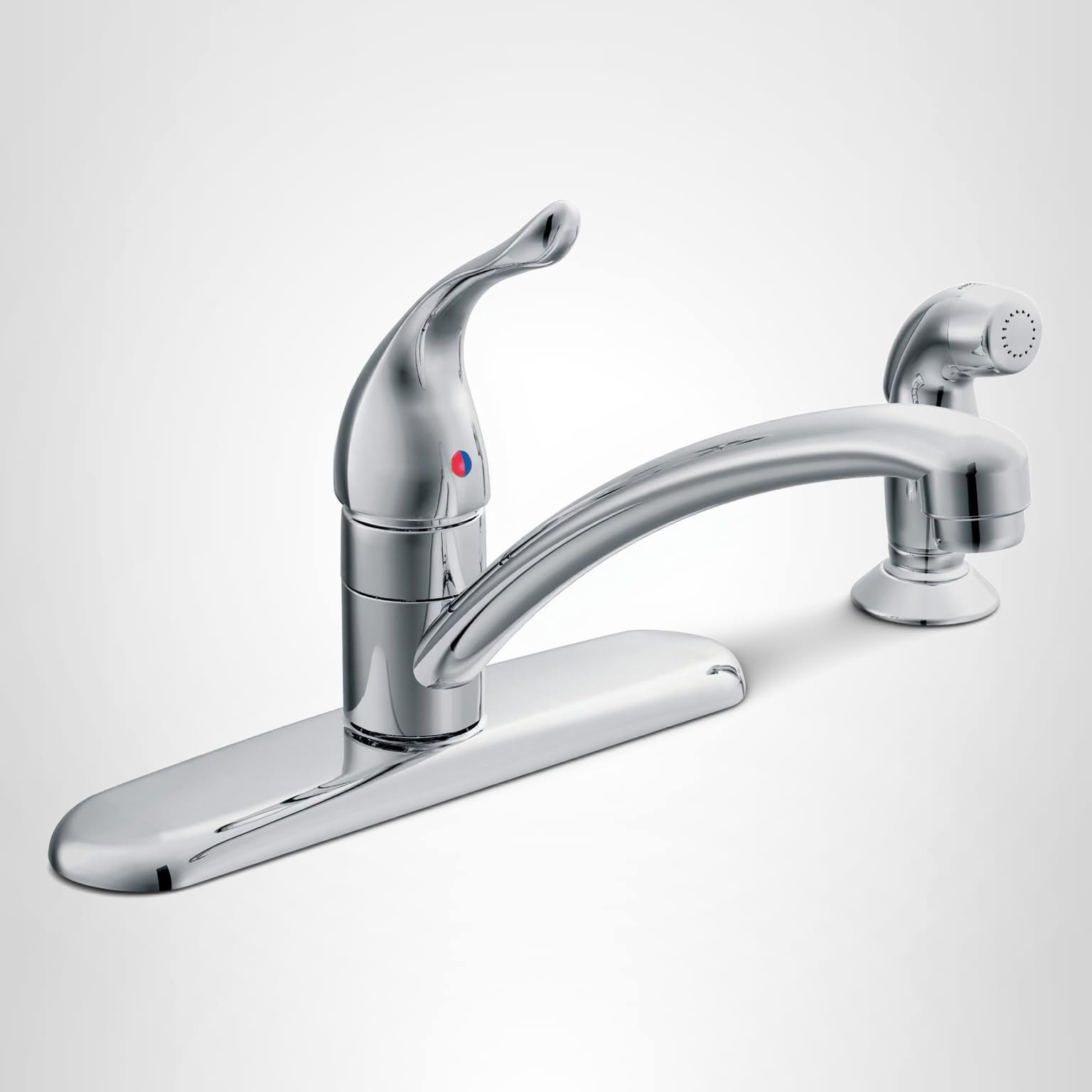 Moen Chateau Chrome Single Handle 4-Hole Kitchen Faucet with