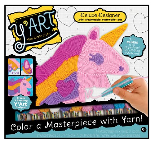 Y'Art Deluxe Designer Set â€” Yarn Works of Art â€” Mess-Free Artistic Craft Activity â€” Ages 8+