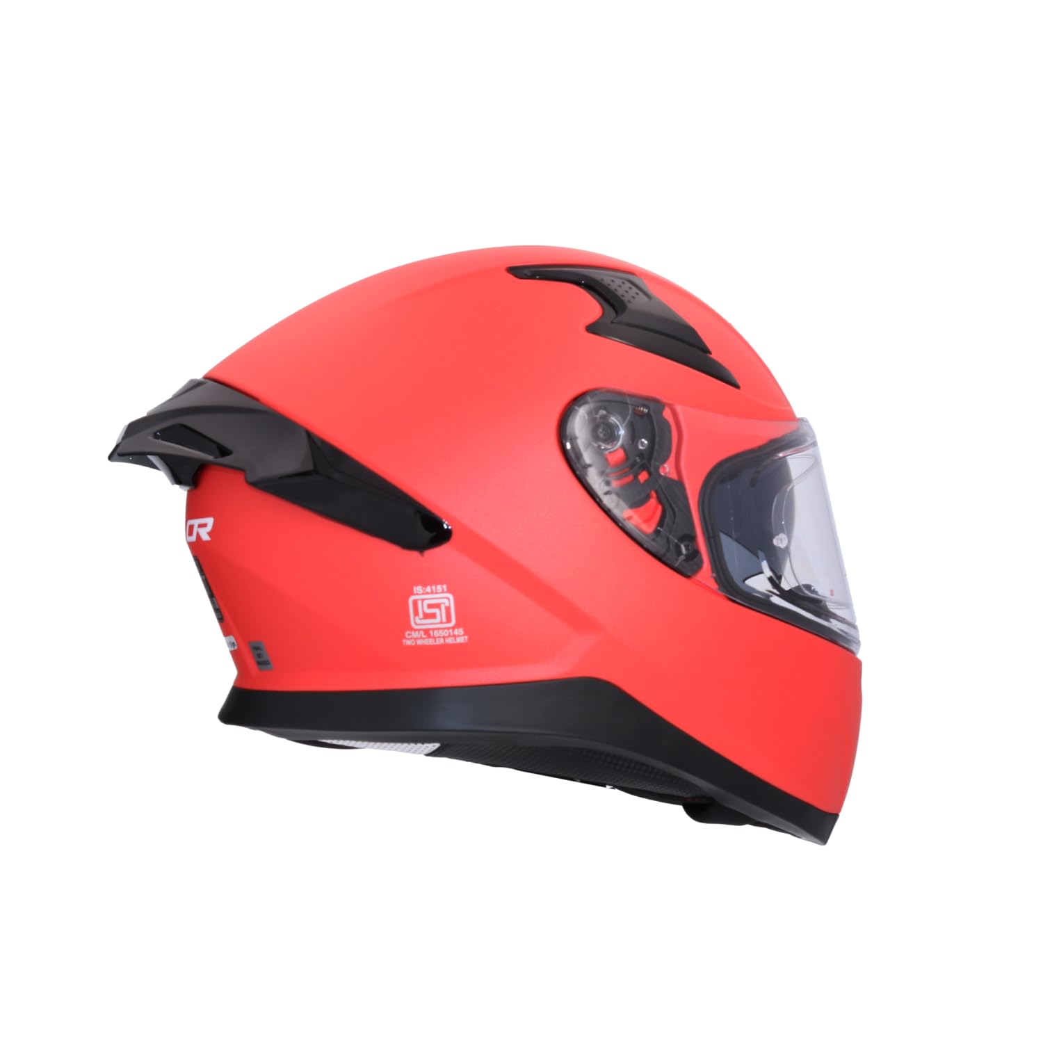 Casco AXOR Apex Solid Casco Integral de Moto Rojo Mate con Pantalla Extra y Lente Solar, Diseño Deportivo, Talla XS