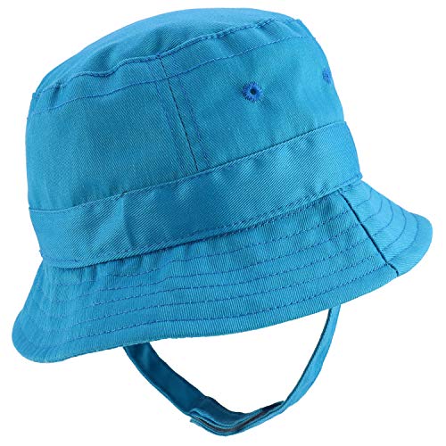 Image of Trendy Apparel Shop Infant Light Weight Bucket Hat with Chin Strap - Teal - Infant