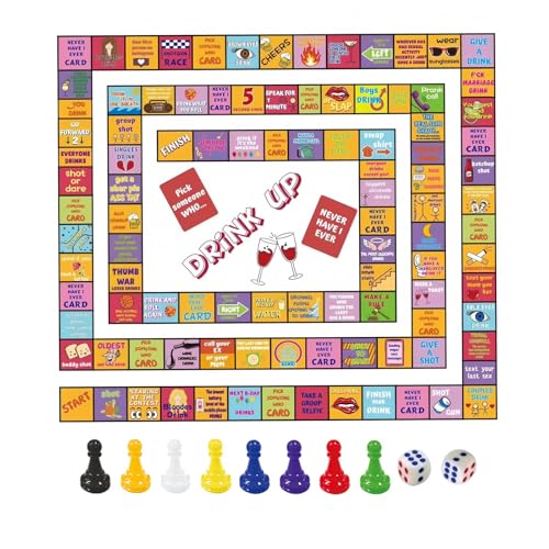 Drinking Games for Adults Adult Monopoly Board Game Drinking Games for Night Bachelorette Party Games for 2-6 Players Age 18+