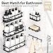 YASONIC Shower Caddy, 100% Rustproof Shower Shelves for Inside Shower, No Drilling Bathroom Organizers and Storage, 6 Pack Large Capacity Bathroom Shelves for Kitchen & Home Decor