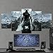 Produktbild Gmoope Wandbild Leinwand The Elder Scrolls 02 Online 5 Teilig Bilder Wohnzimmer Wohnung Deko 5 Stück Kunstdruck Modern Wandbilder XXL Format Wanddekoration Design Wand Bild