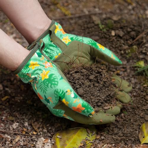 Image of Baidast Gardening Gloves for Women Garden Gloves for Womens Thorn Proof for Women's Gifts Digging Planting Pruning Weeding(Teal)