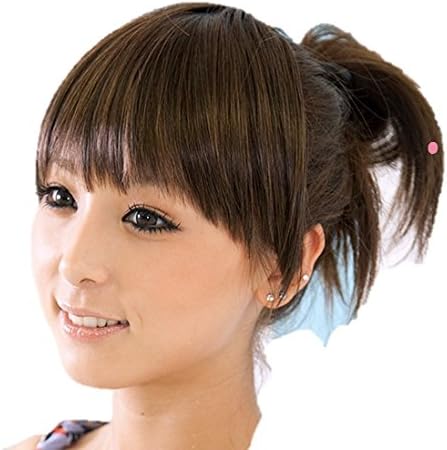 Amazon ユニガール 180 耐熱エクステ 前髪ウィッグ さらさらｍ字ぱっつん r ビターブラウン ポイントウィッグ 通販