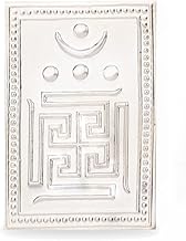 Osasbazaar Pure Silver Jain Swastik for Paryusan Navkar Puja Temple - 99% Purity Certified