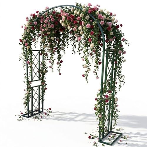 Arche de jardin en métal robuste comme treillis pour plantes grimpantes et rosiers