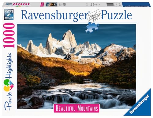 Ravensburger - Puzle Patagonia: Fitz Roy, Puzzle 1000 Piezas, Puzzles para Adulto, Puzzle 1000 Piezas Adultos, Pegamento Puzle para Enmarcar, Rompecabezas Adultos, Puzles 1000 Adulto, Paisaje