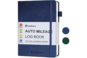 CAR MAINTENANCE AND MILEAGE LOG BOOK - Blue 1768 Mileage Log Book