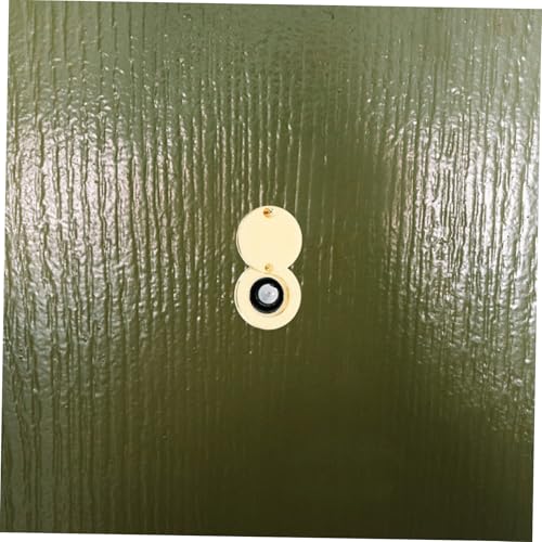 Visor para puerta metálico con cubierta rotativa tipo ojo de gato en ángulo amplio, material cobre, 2 piezas miniatura 4