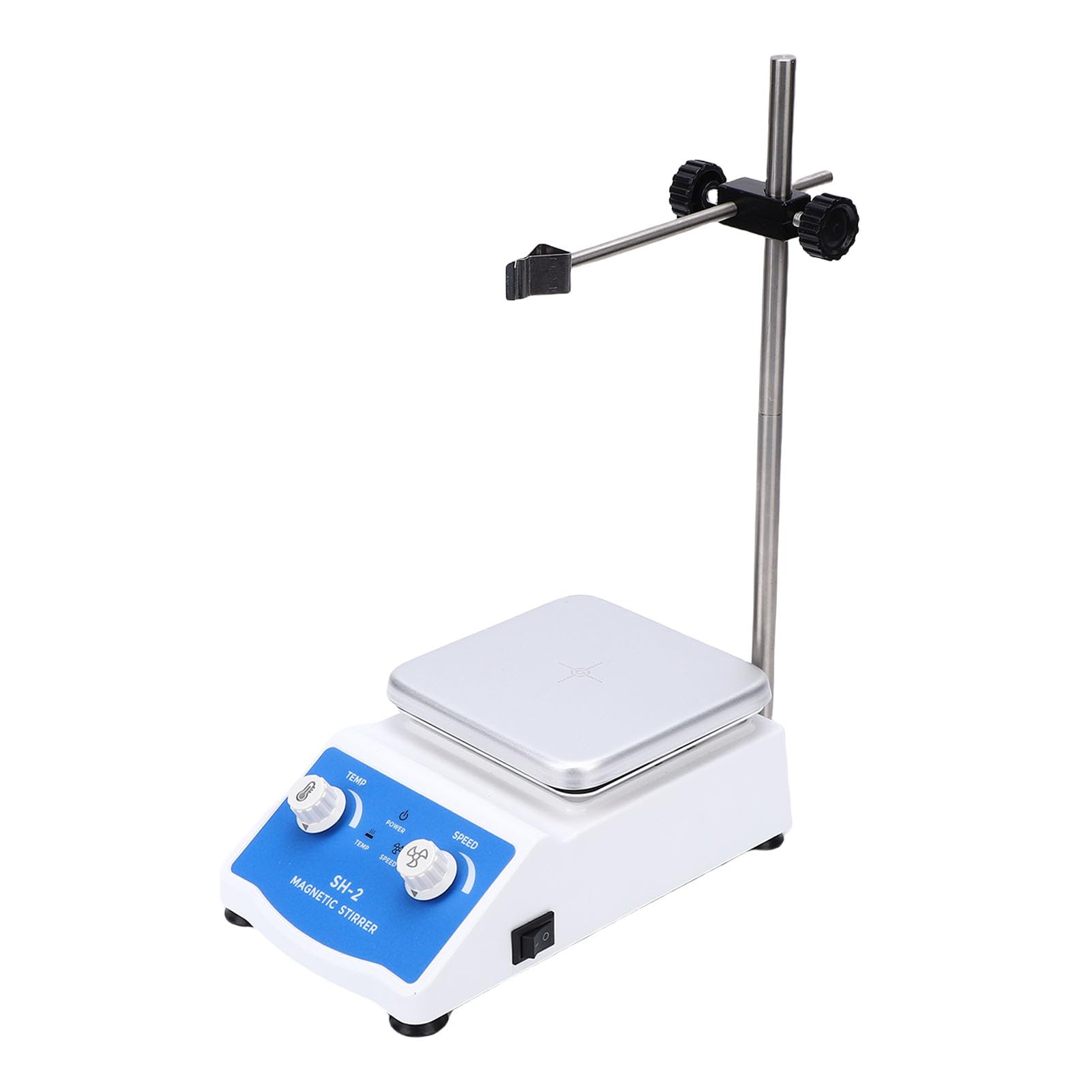 Fdit Mezclador Agitador Magnético, Placa Calefactora de Agitación Magnética de 2000 Ml con Velocidad Ajustable de 300 a 2600PRM y Control de Temperatura Constante para (Enchufe de la UE 100-240V)