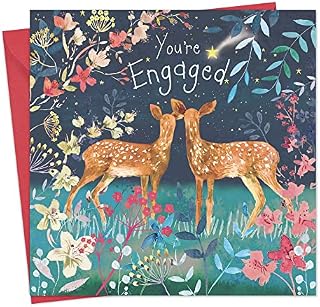 Twizler Engagement Card with Deer  On Your Engagement Card  Engagement Card for Couples  Engagement Card For Friends  Couple to Be Card  Engagement Gifts - Wedding Card