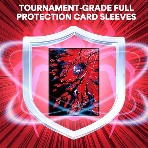 Image of Kabinka MTG Card Sleeves -Spider 100 Standard Size Pack Clear Front & Matte Finish Back MTG Sleeves for Magic The Gathering TCG