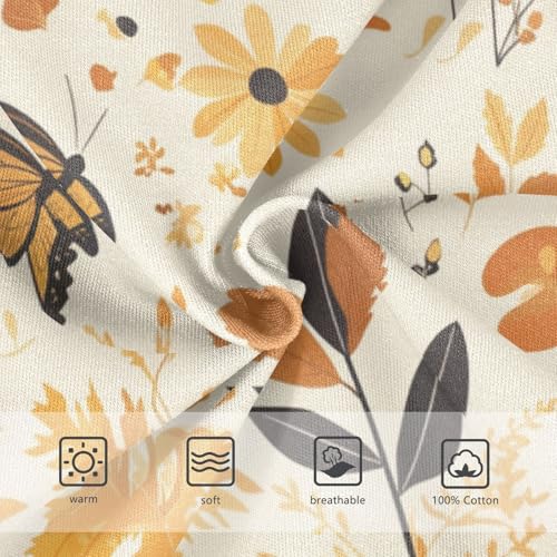 KLL Autumn Sunflowers and Butterflies Toddler Boys' Comfort Nighttime Underwear Breathable Children Panties3