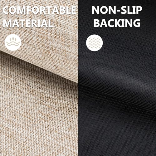 Paillasson d'entree beige LEKEEPGO 43x75 cm lavable