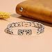 Personality Men’s Bracelet Antique Silver Plated with Tiger Grain Pattern, Hip-hop Fashion Bracelet Chain, 21cm (8.27 inch)
