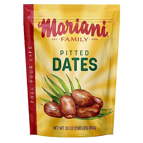 Mariani Pitted Dates, 30 oz - Resealable Bag, High Fiber,