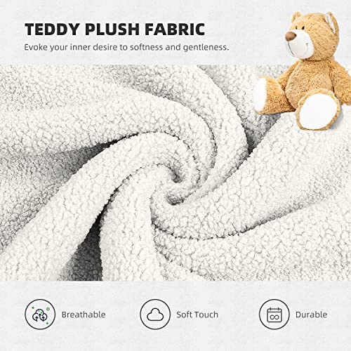 Yamasoro High Back Ergonomic Office Chair,Modern Computer Desk Chairs With Flip-Up Armrests, Faux Fur Executive Swivel Rolling Chair (White) #TOP4