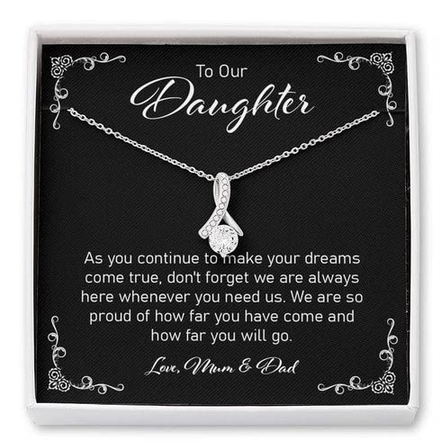 rakva 925 Sterling Silver Gift Daughter Necklace, To Our Daughter From Mum And Dad Alluring Beauty Necklace (B0C5ZDRYDQ) Amazon Price History, Amazon Price Tracker