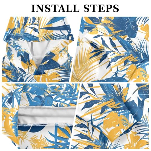 KLL Blue and Yellow Theme Plants Unisex Girls Boys Sweatshirts Sweater Long Sleeve Hooded Pullover Hoodies with Kangaroo3