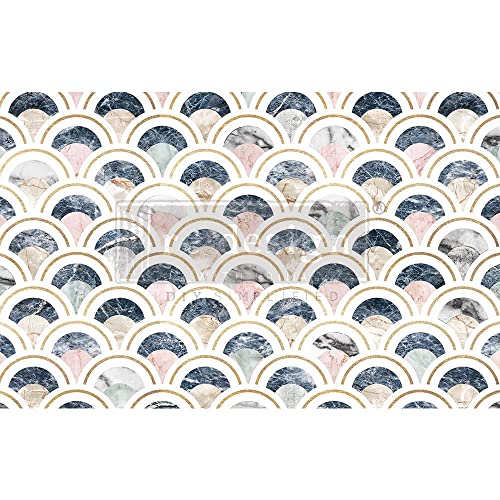 Redesign with Redesign Decoupage Decor Tissue Paper Marbled Scales,1 Sheet (19"x30") Redesign Tissue Decoupage Paper 655350646677
