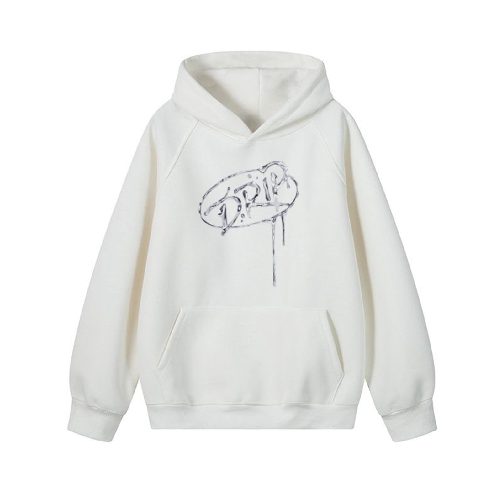 BM Album DRIP Sweat à capuche 2024 BABY-MON-S7ER K-pop Support Imprimé Merch Sweat Chemises En Coton for Les Fans(A White,M)