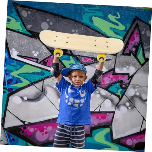Skateboard DIY ensemble planche en bois brut et roues couleur