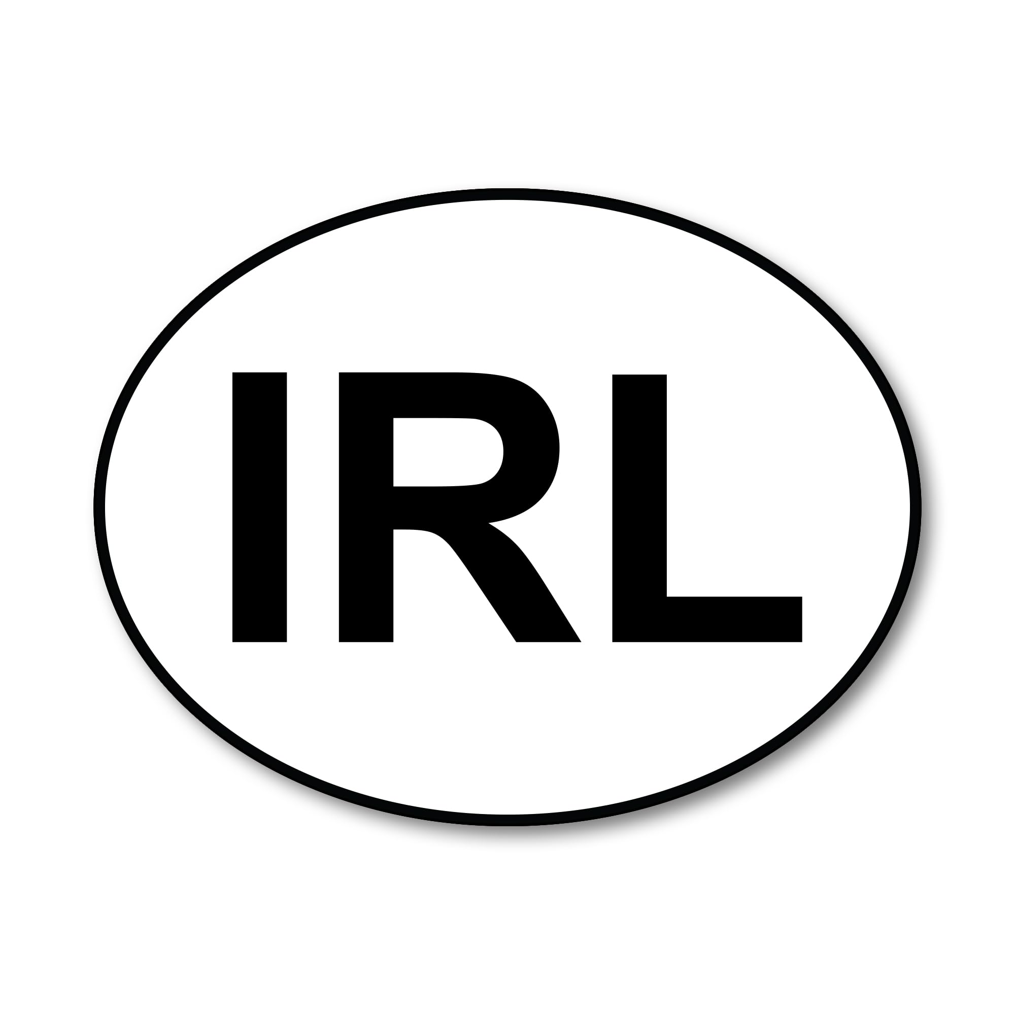 Ireland IRL National Identifier Car Sticker – Premium Vinyl Oval Decal – Bubble-Free, Weatherproof Vehicle Identifier for International Travel Use – Made in UK (IDIRL)