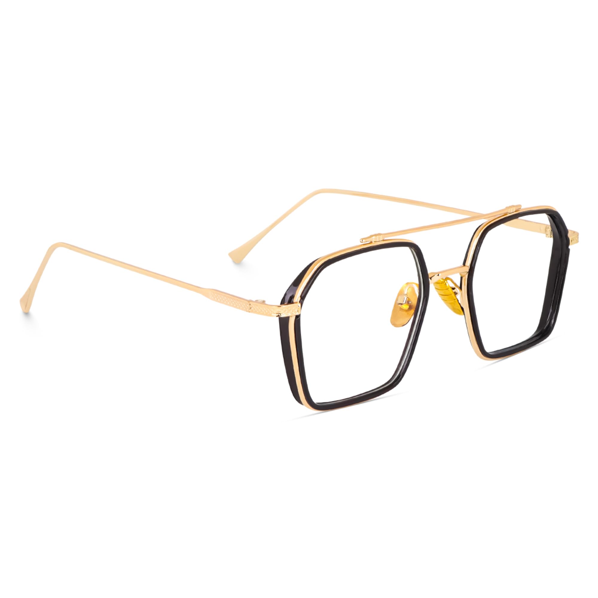 Dervin Blue Light Blocking Glasses Gaming Filter Transparent Hexagon Eyeglasses for Eye Protection Men Women, Computer/Tablet/Laptop/Mobile/TV, Anti-blue & Anti eyestrain