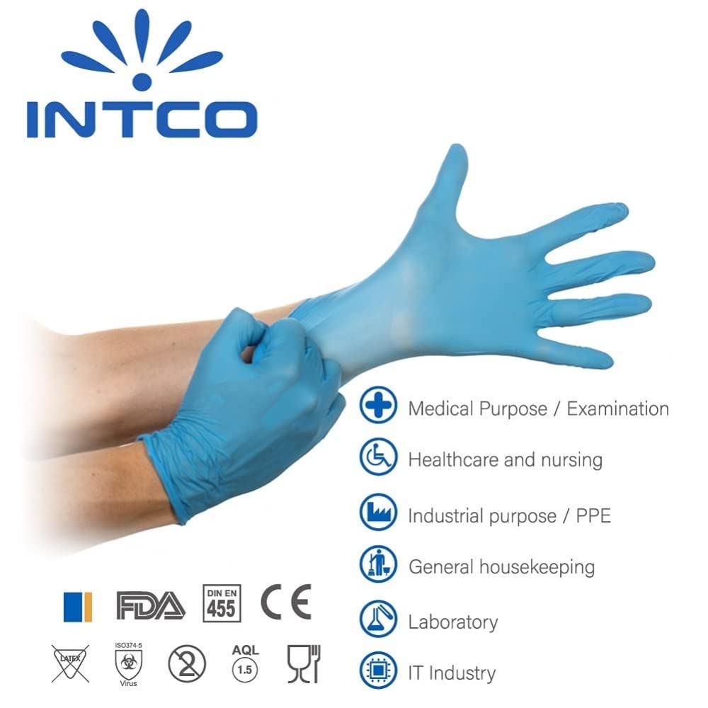 Mediawave Store - Pack 1000pz Guanti Monouso ITCO Synguard Nitrile Qualità Premium Uso Sanitario, Guanti Usa e Getta, Protezione, Senza Lattice, Senza Polvere, Anallergici, Resistenti (S)