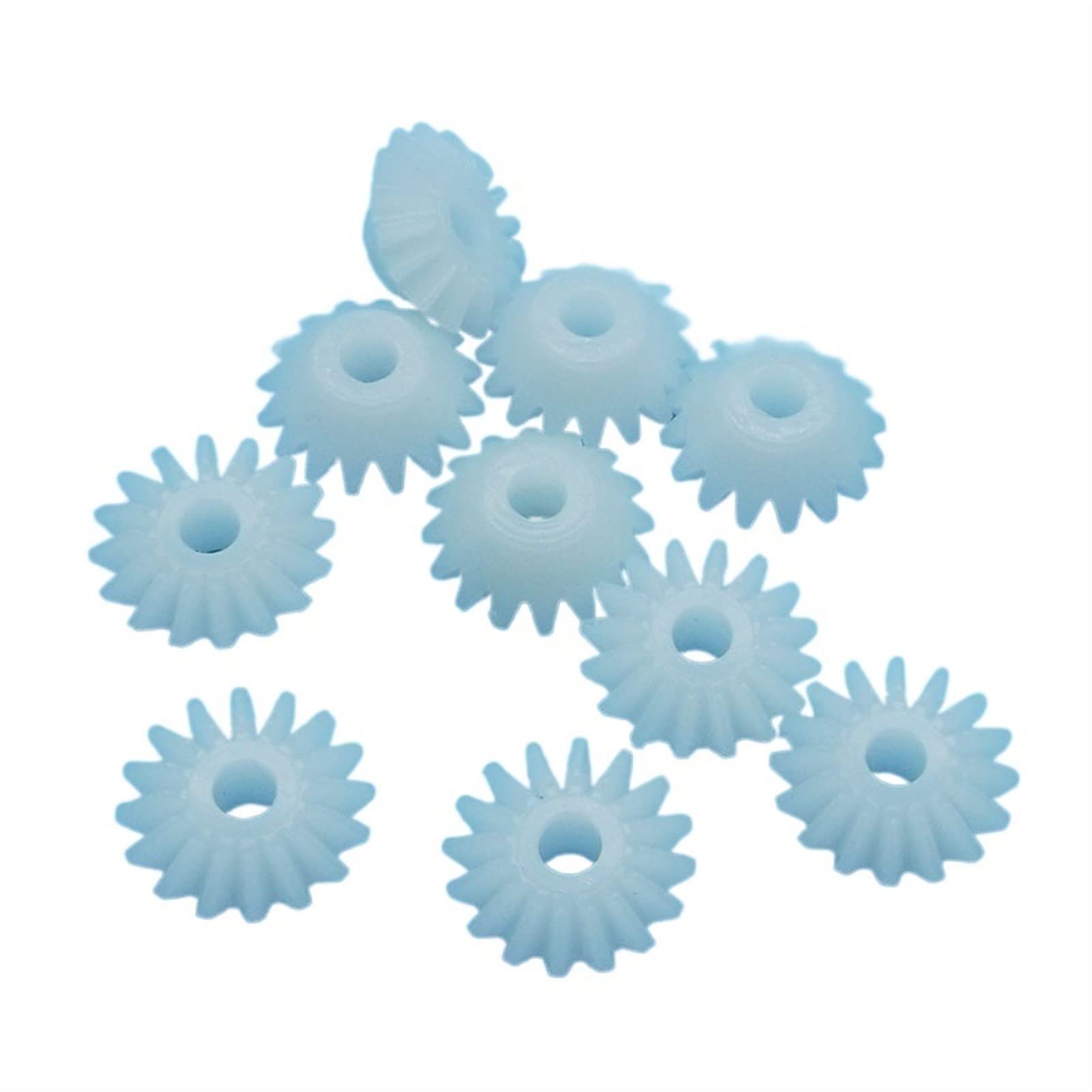LWOMAN miter transmission 10pcs S163A Bevel Gear, 0.5Module Bevel Pinions 16 Teeth 3mm Shaft Hole Plastic Bevel Gear Toy Parts Accessories pinion mechanical