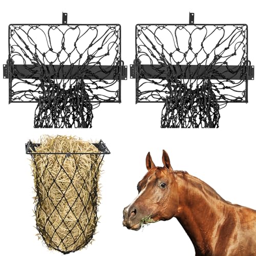 2 Set Collapsible Hay Feeder with Net