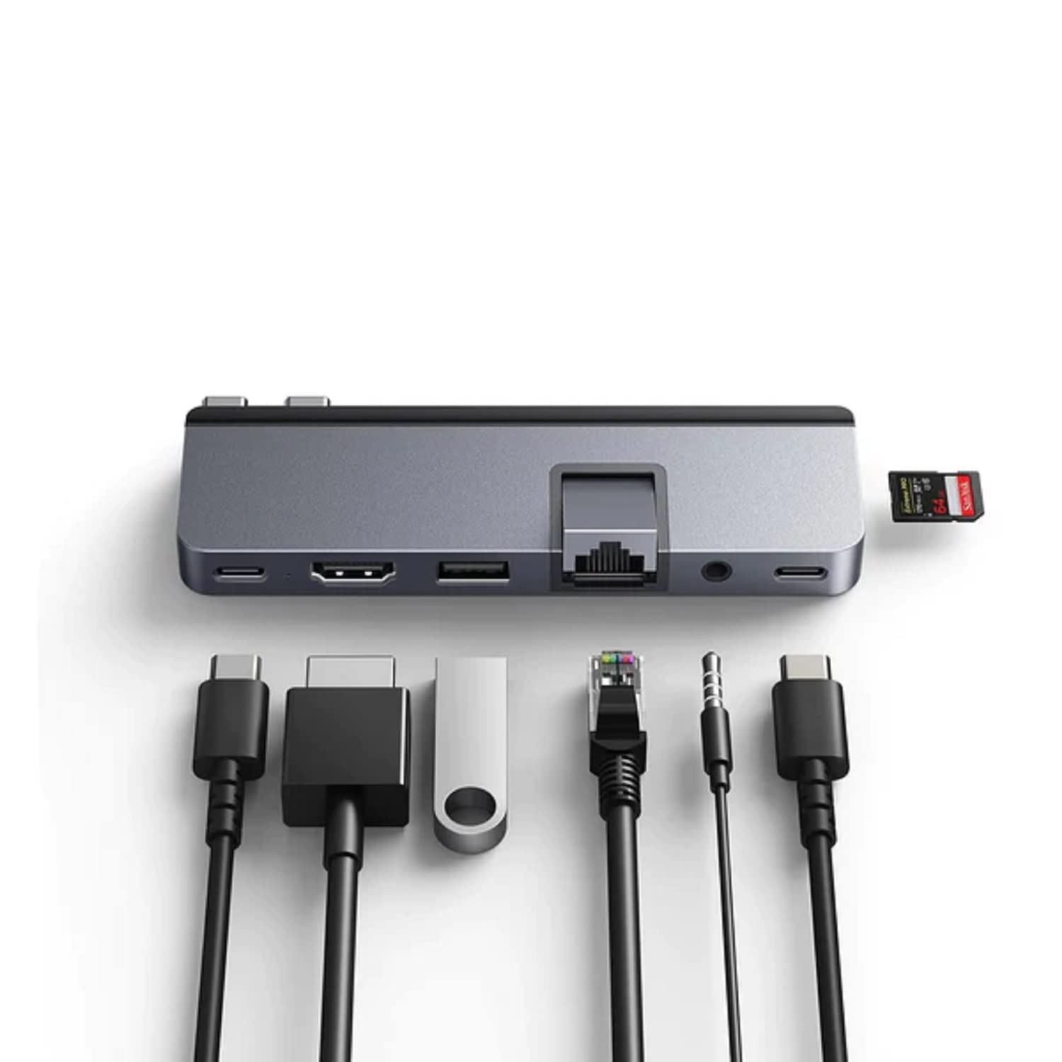 HyperDrive Hub USB-C Duo Pro 7-en-2 - Gris - HD575-GRY-GL