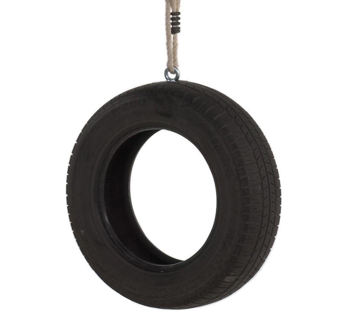 Tyre Tree Swing - Garden Tyre Swing with Extra Long 6m Tree Attachment Rope